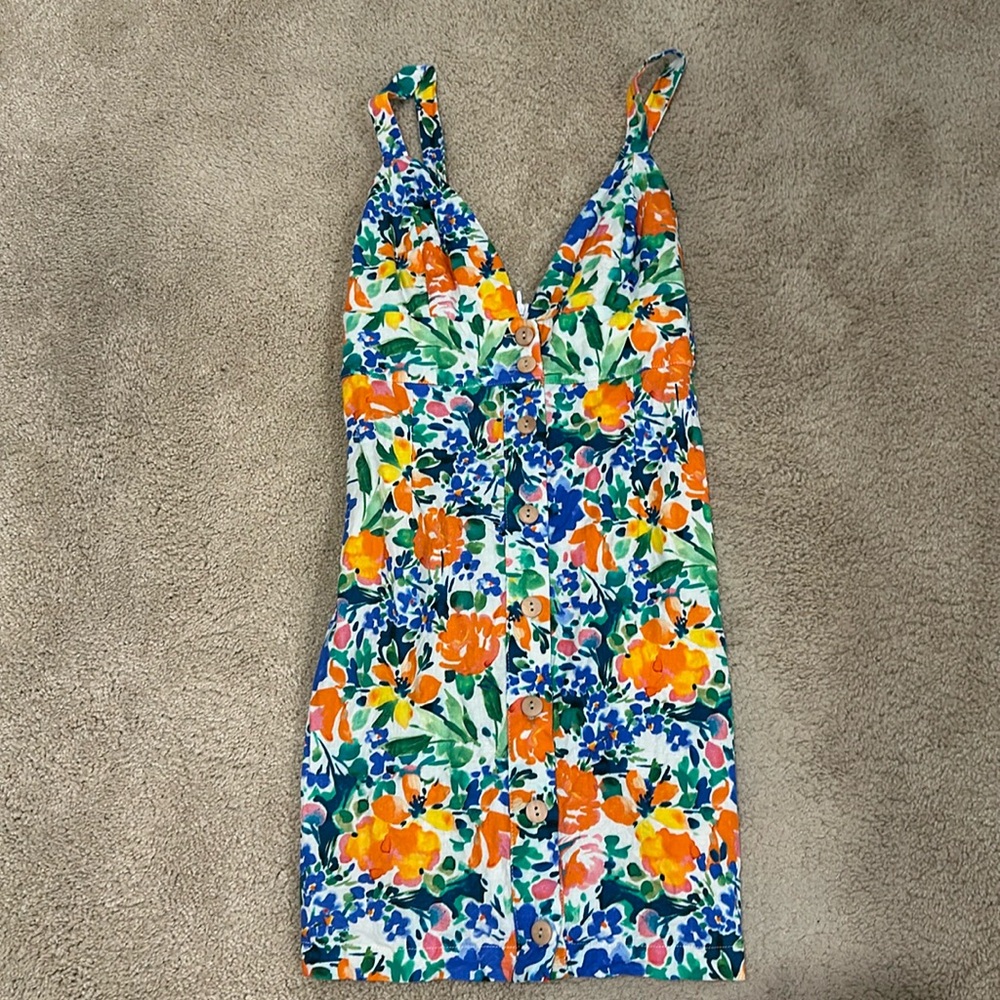 Privacy Please/ Revolve Floral Print Mini Dress Size Extra Small Condition 9/10